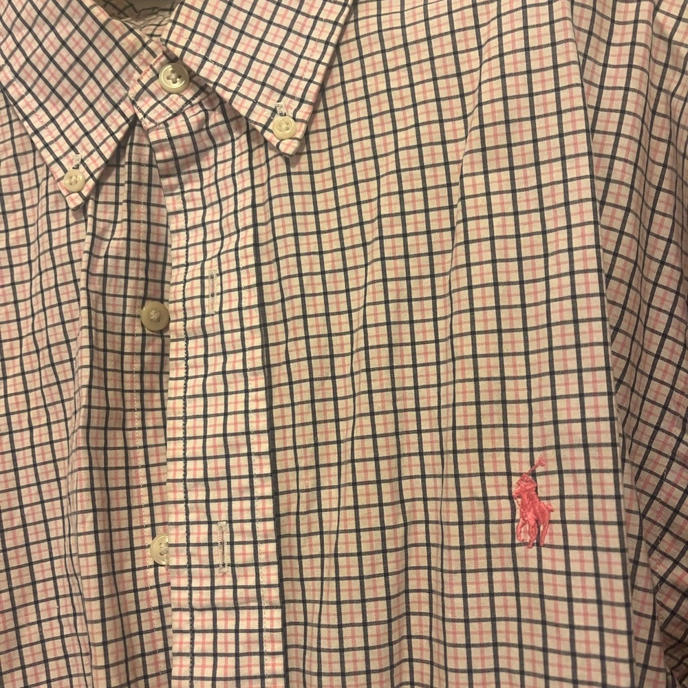 Polo by Ralph Lauren Men's Plaid Shirt - Pink and Blue - Picture 1 of 4